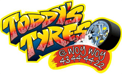Toddy's Tyres @ Woy Woy logo