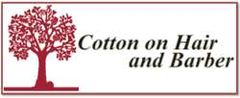 Cotton on Hair and Barber logo
