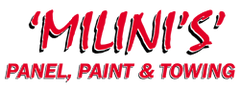 Milini's Panel, Paint & Towing logo