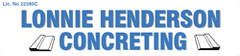Lonnie Henderson Concreting logo