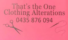 That's the One Alterations logo