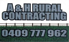 A & H Rural Contracting logo