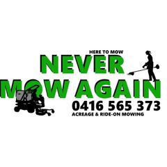 Never Mow Again logo