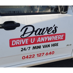 Dave's Drive U Anywhere 24/7 Mini Van Hire logo