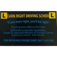Learn Right Driving School logo