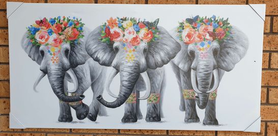 *ON SALE* Large Framed Elephants Canvas Print $69 - delivery available 