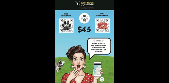 TapMyTag PET TAGs are now available at Cartridge Universe Whitsunday!!!!!