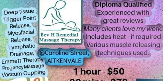 Try my massage!  Many people love it!