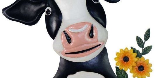 Bobble Head Cow Welcome Wall Arts $40 - delivery available