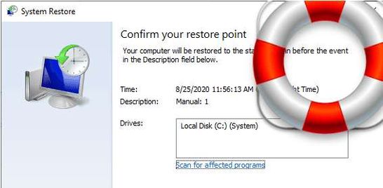 System Restore points can be a LIFESAVER... if enabled...