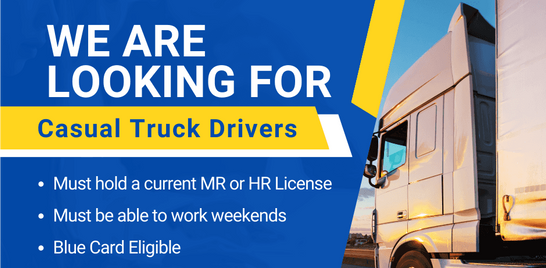Casual Truck Drivers and Amusement Ride Operators Needed