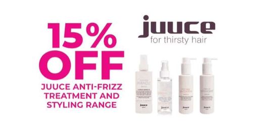 15% off Juuce Anti-Frizz April Offer