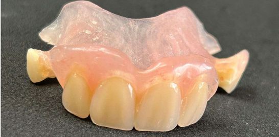 Semi-flexible partial dentures with no metal wires