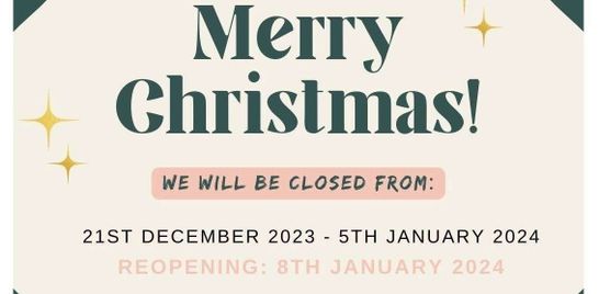 Christmas Closure!