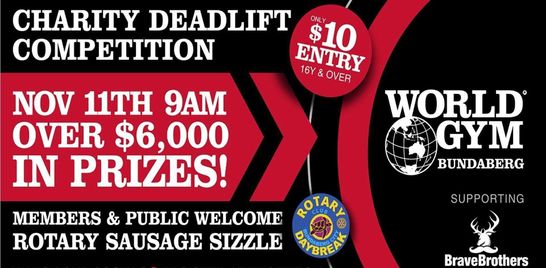 Charity Deadlift Competition open to all public over 16 yrs old
